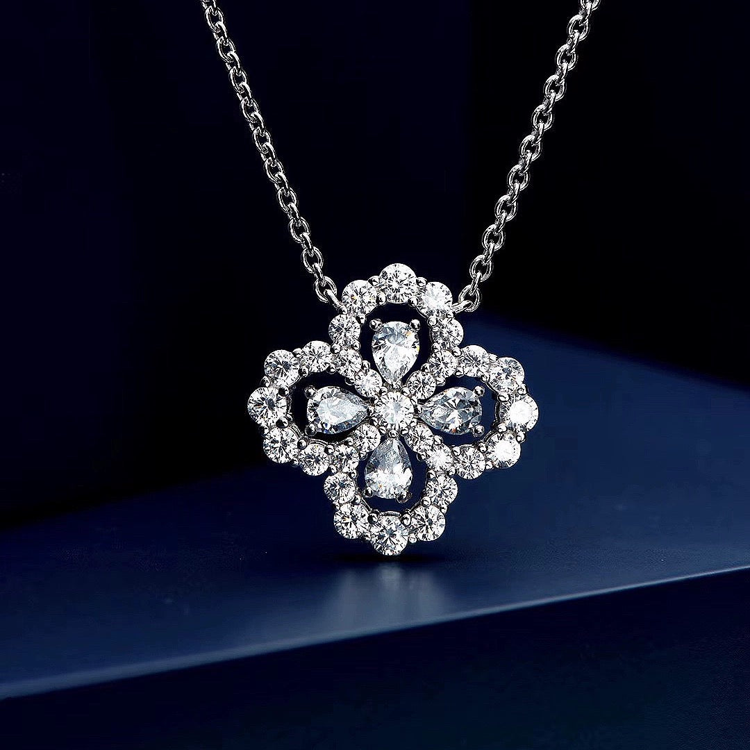 [AuraEcho Jewelry]LOOP NECKLACE FULL MOTIF DIAMOND COMBINATION