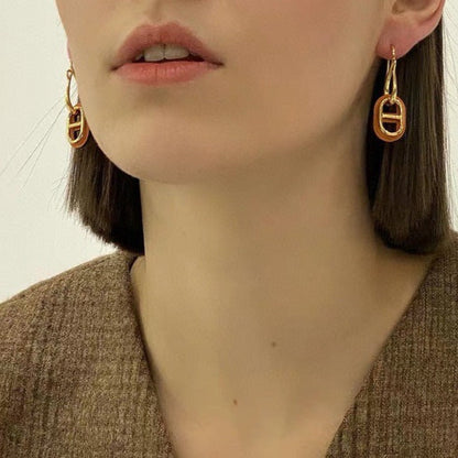 [AuraEcho Jewelry]HM O'MAILLON GOLD EARRINGS