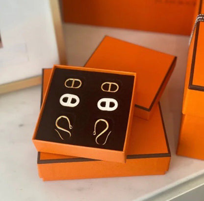 [AuraEcho Jewelry]HM O'MAILLON GOLD EARRINGS