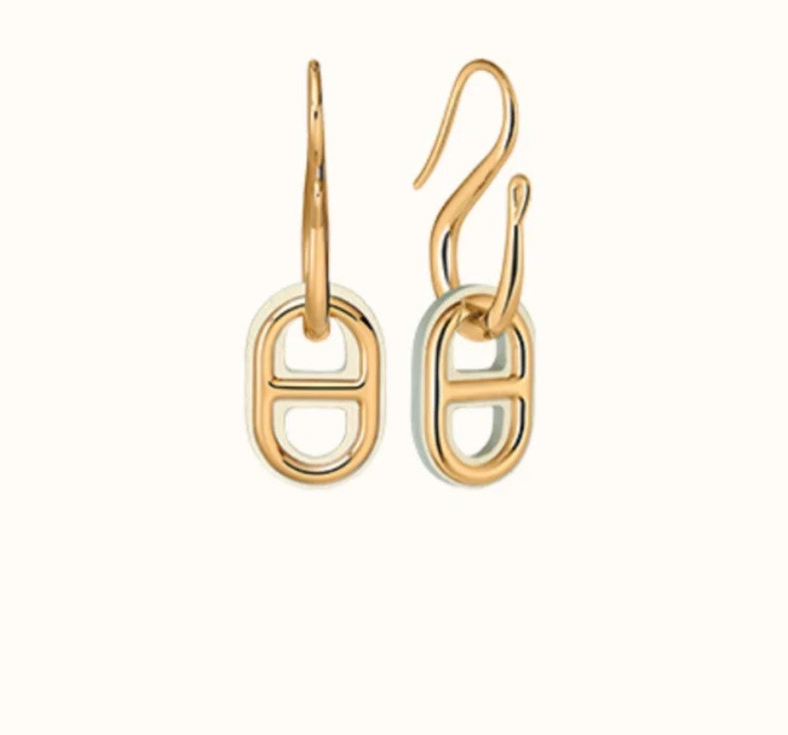 [AuraEcho Jewelry]HM O'MAILLON GOLD EARRINGS