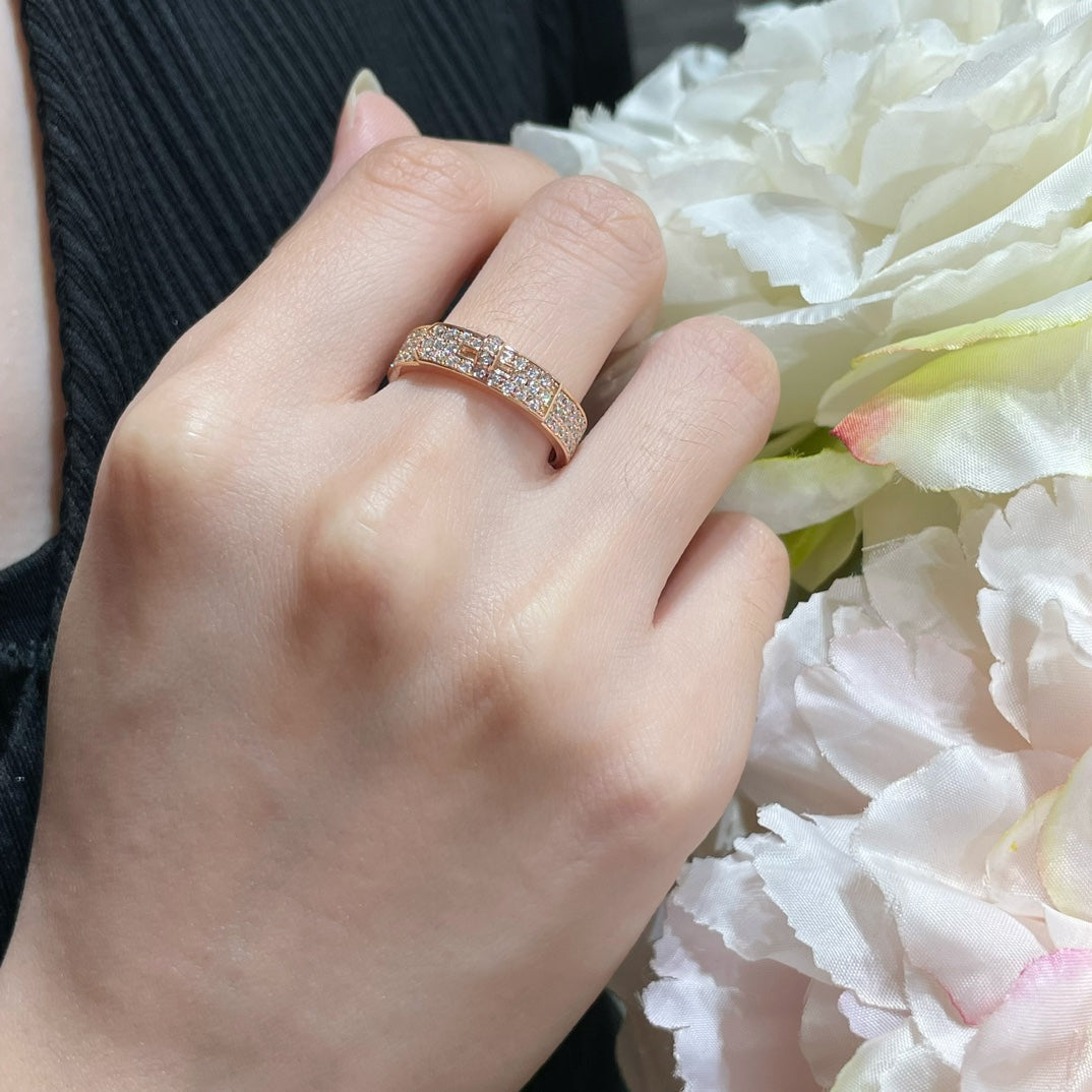 [AuraEcho Jewelry]KELLY PINK GOLD DIAMOND RING