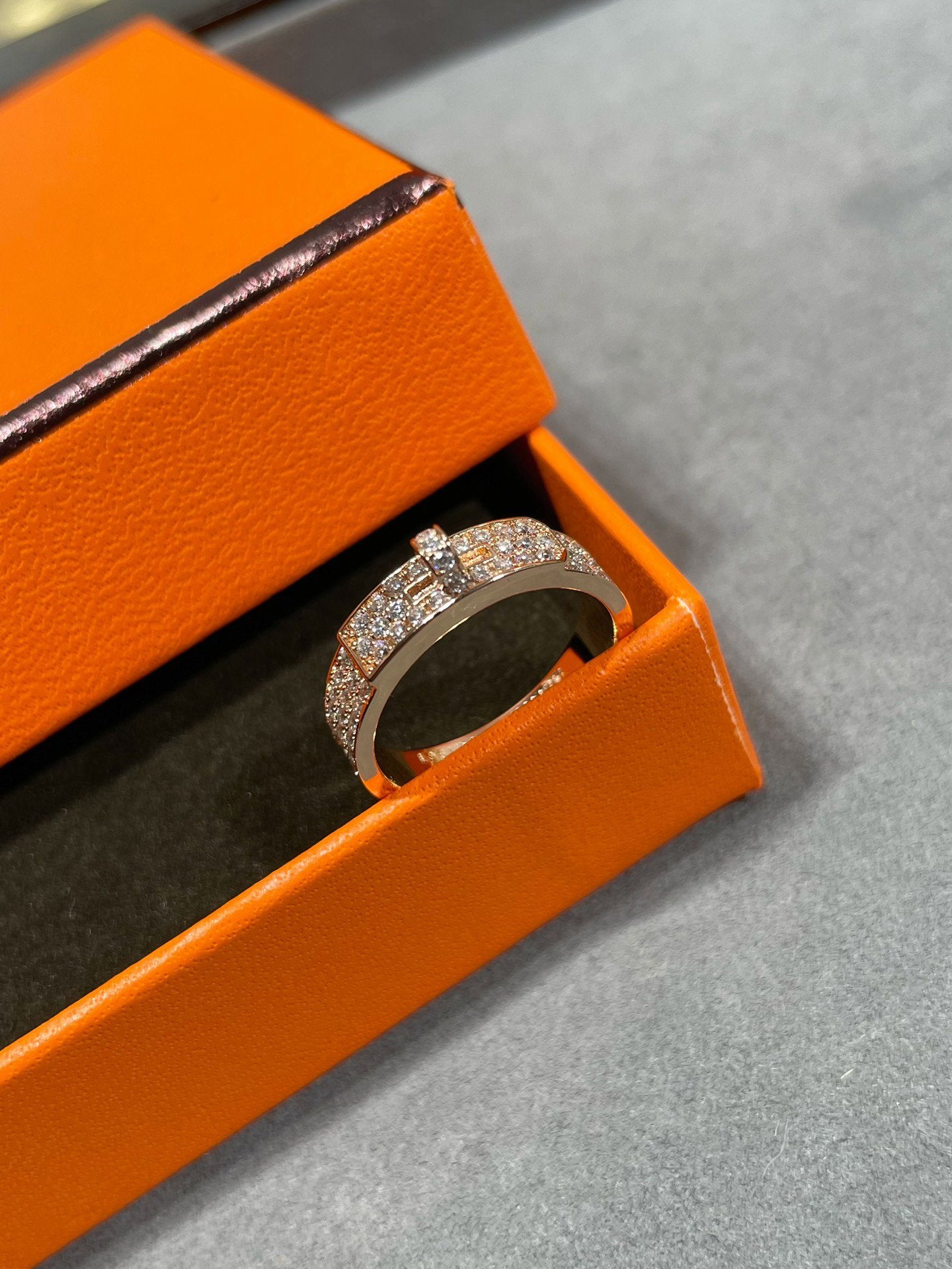 [AuraEcho Jewelry]KELLY PINK GOLD DIAMOND RING