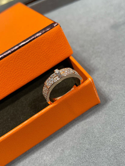 [AuraEcho Jewelry]KELLY PINK GOLD DIAMOND RING