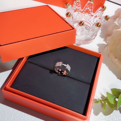 [AuraEcho Jewelry]H RING FULL DIAMOND