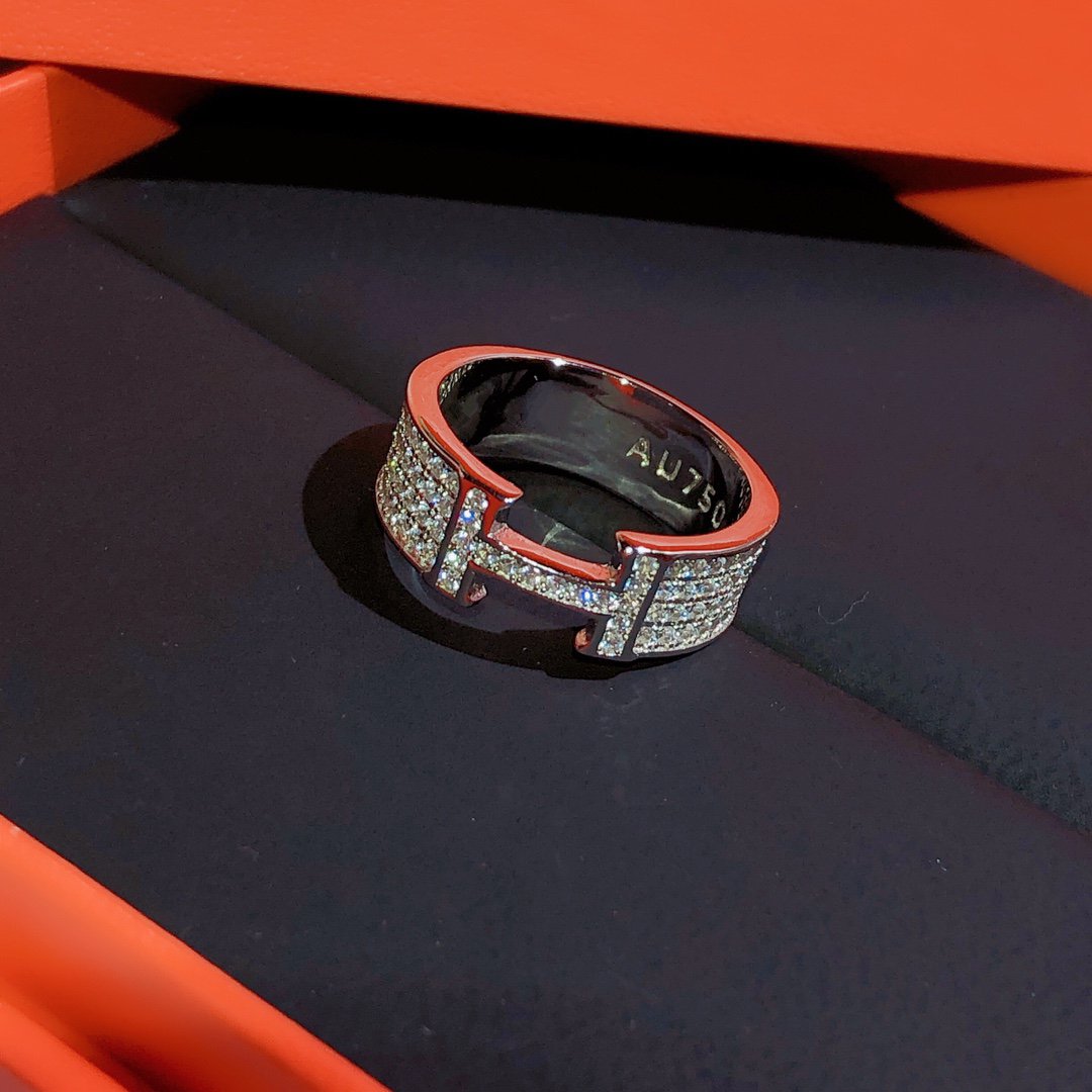 [AuraEcho Jewelry]H RING FULL DIAMOND