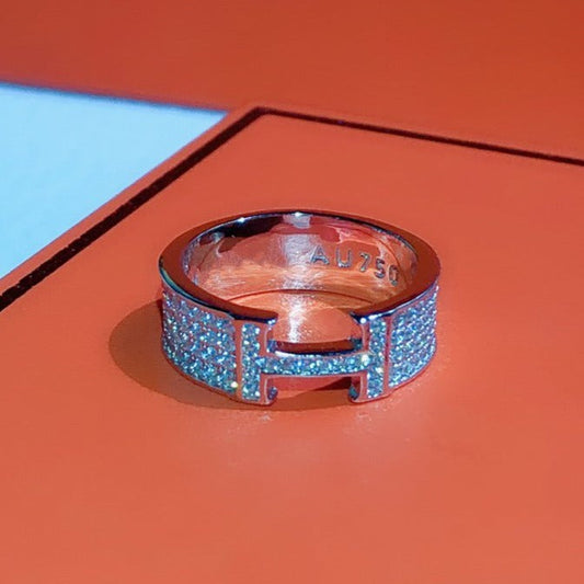[AuraEcho Jewelry]H RING FULL DIAMOND