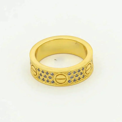 [AuraEcho Jewelry]LOVE RING 5.5MM DIAMONDS PAVED