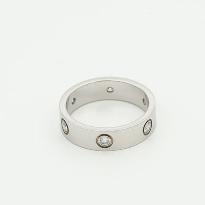 [AuraEcho Jewelry]LOVE RING 5.5MM 6 DIAMONDS SILVER