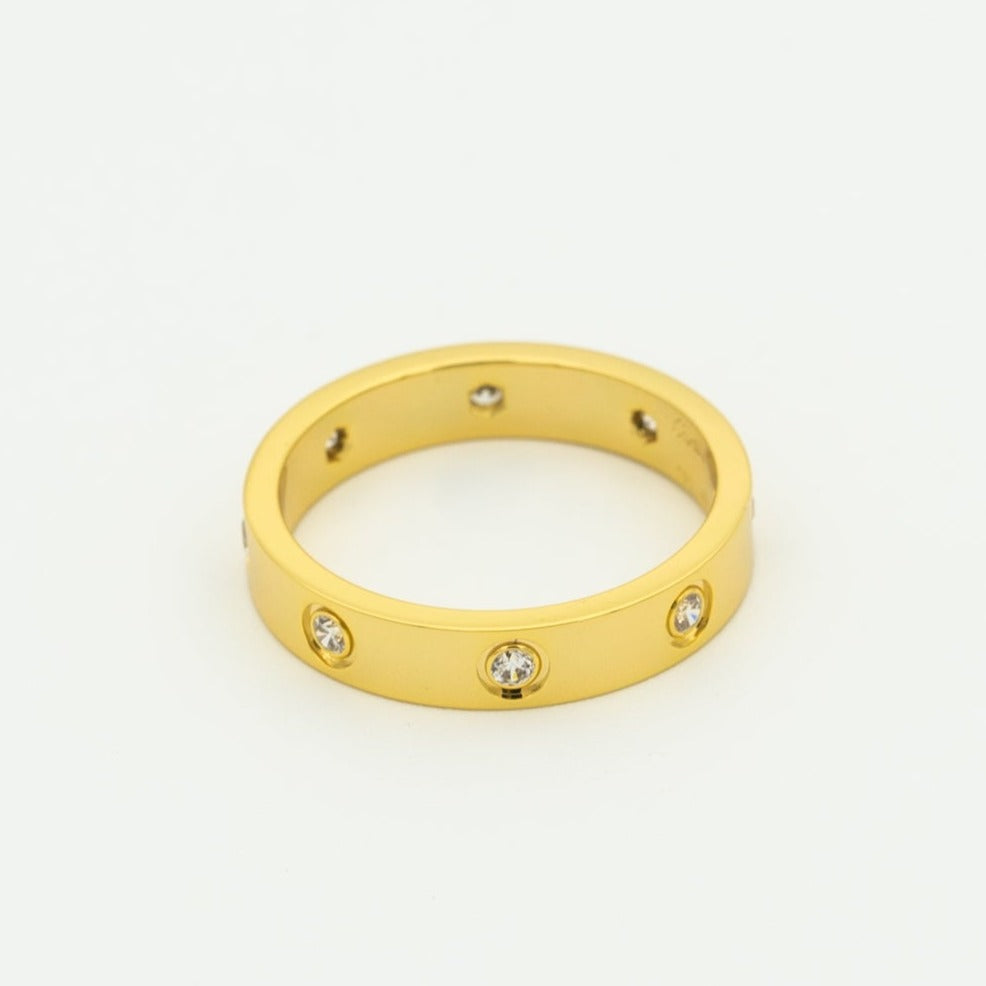 [AuraEcho Jewelry]LOVE RING 3.6MM 8 DIAMONDS