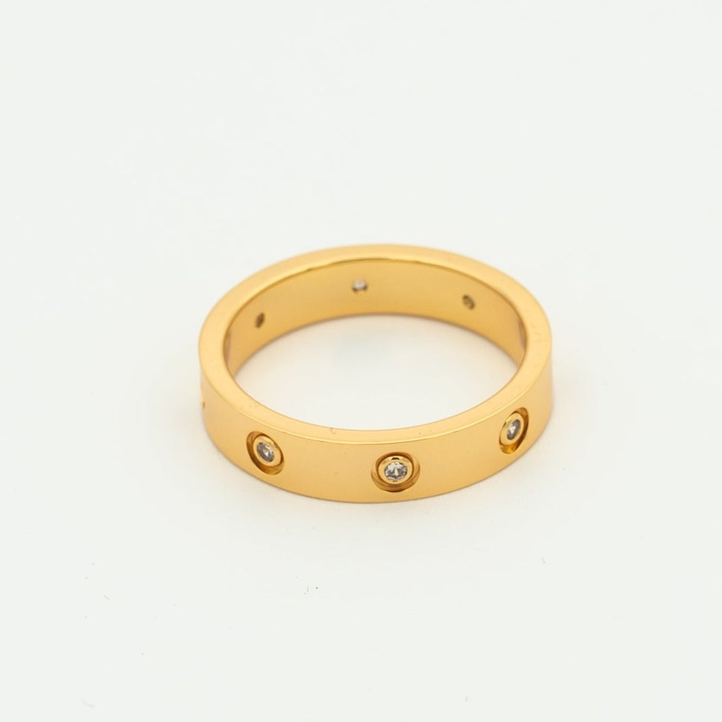 [AuraEcho Jewelry]LOVE RING 3.6MM 8 DIAMONDS