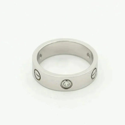 [AuraEcho Jewelry]LOVE RING 5.5MM 3 DIAMONDS SILVER