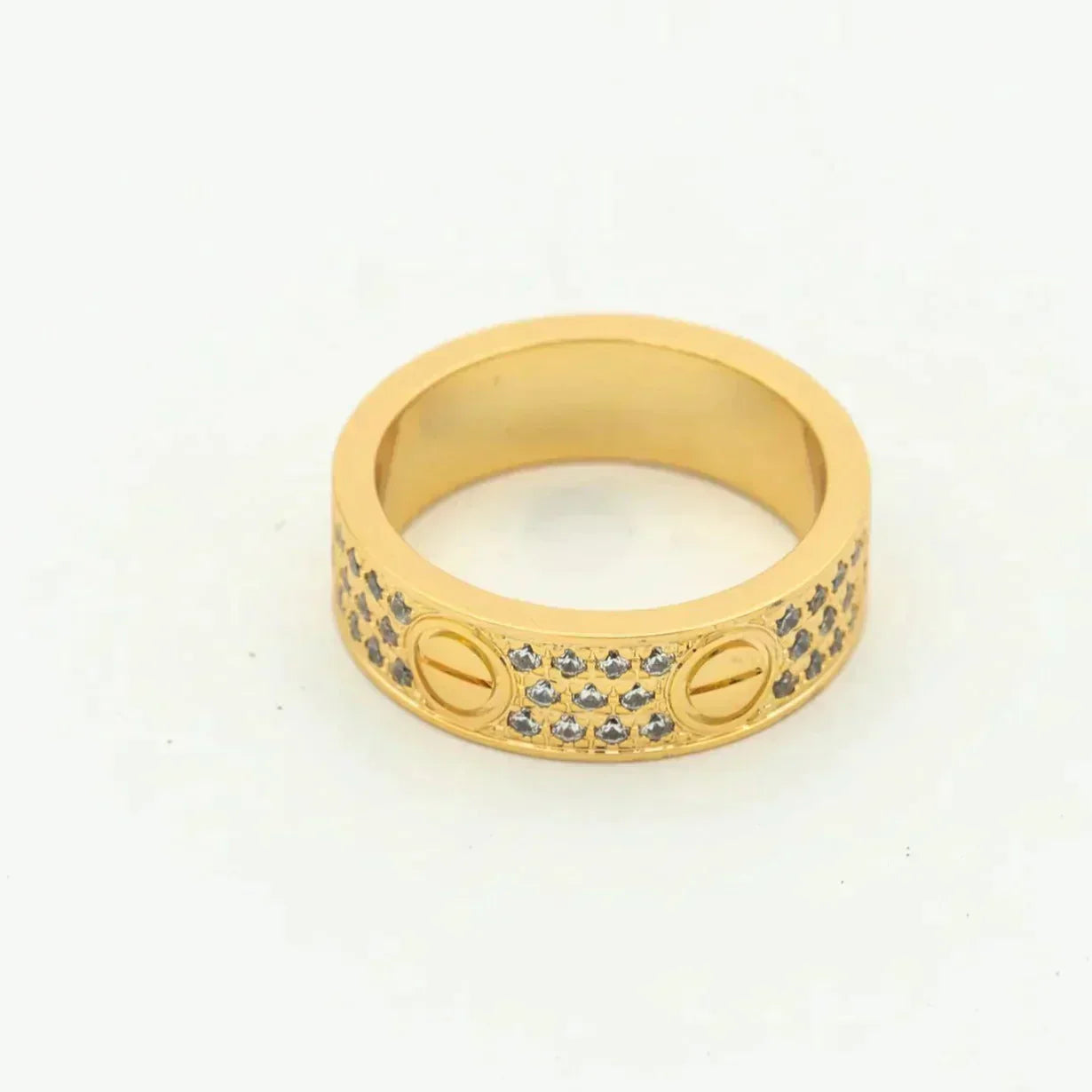 [AuraEcho Jewelry]LOVE RING 5.5MM DIAMONDS PAVED