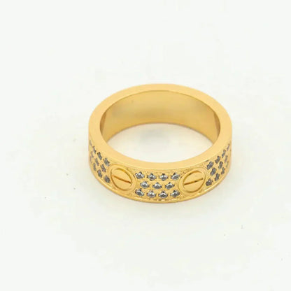 [AuraEcho Jewelry]LOVE RING 5.5MM DIAMONDS PAVED
