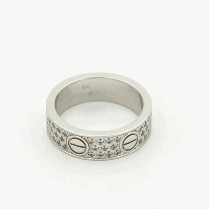 [AuraEcho Jewelry]LOVE RING 5.5MM DIAMONDS PAVED