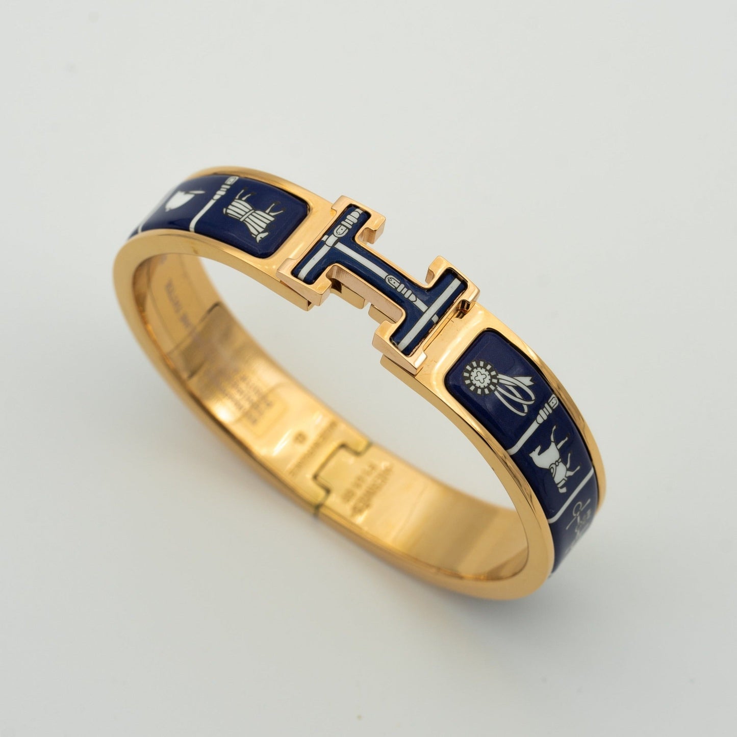 [AuraEcho Jewelry]H BRACELET BLUE CERAMIC