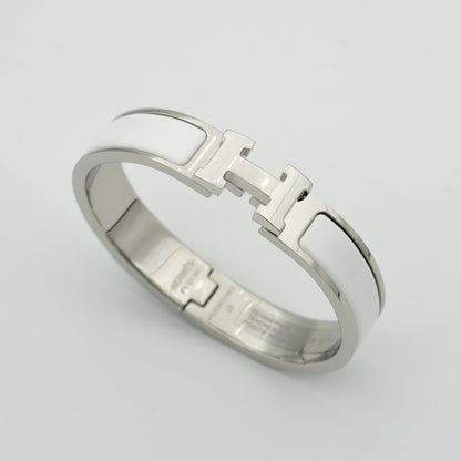 [AuraEcho Jewelry]H WHITE BRACELET