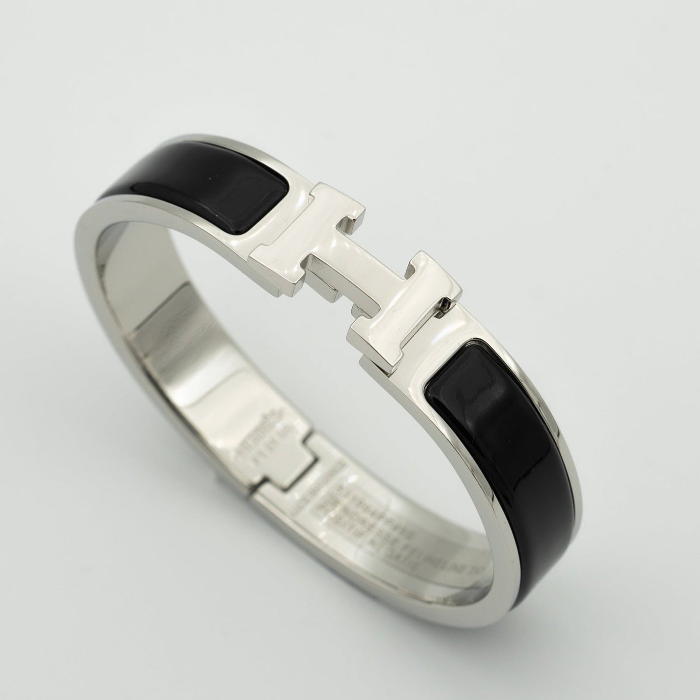 [AuraEcho Jewelry]H BLACK BRACELET
