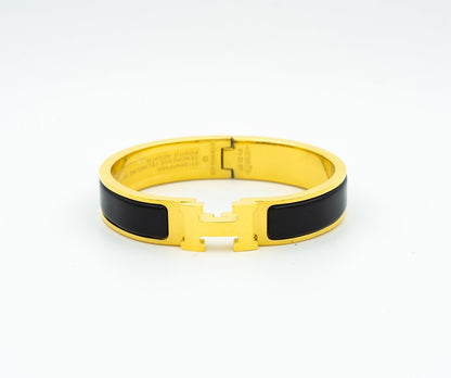 [AuraEcho Jewelry]H BLACK BRACELET