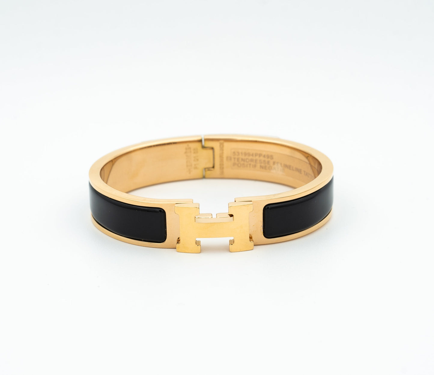 [AuraEcho Jewelry]H BLACK BRACELET