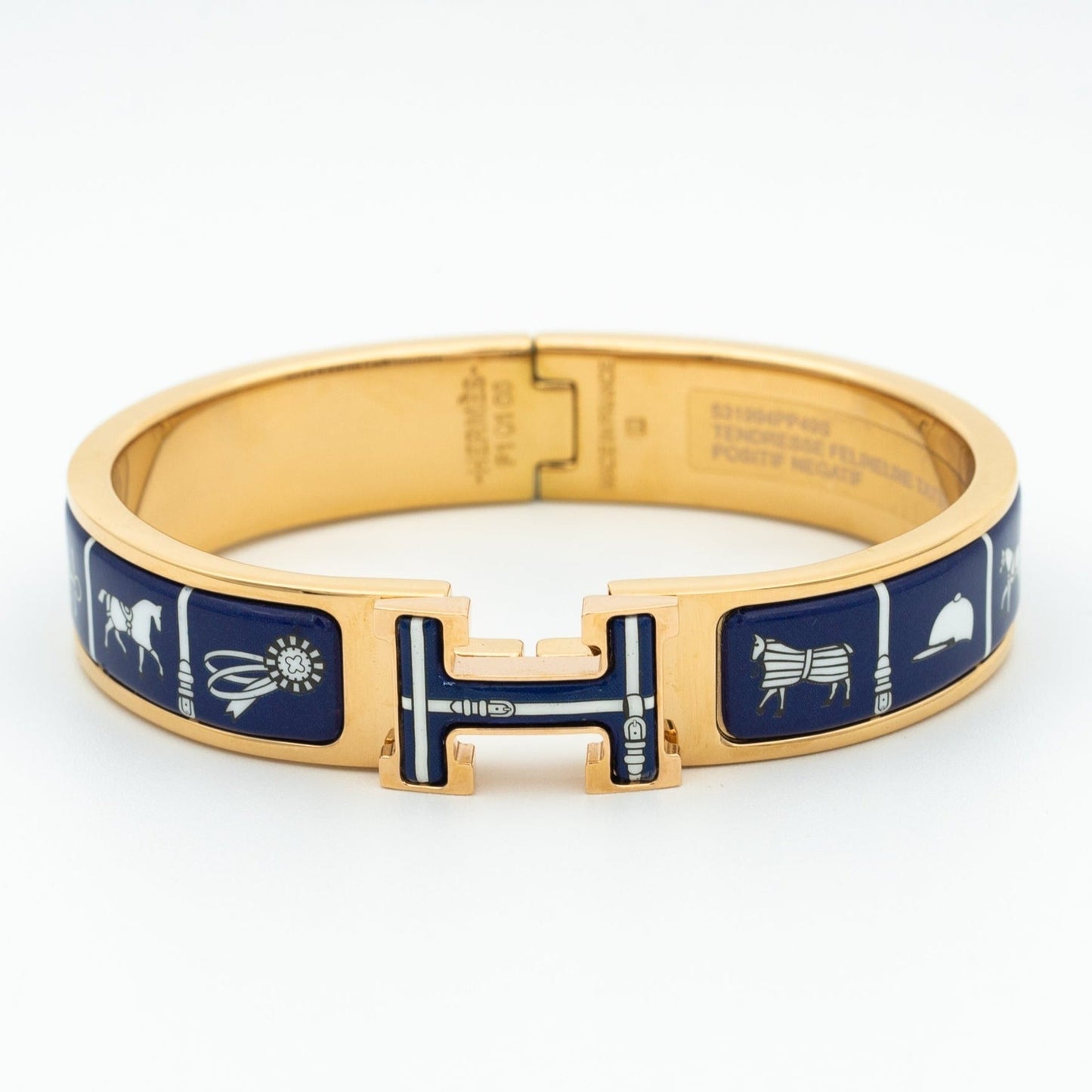 [AuraEcho Jewelry]H BRACELET BLUE CERAMIC
