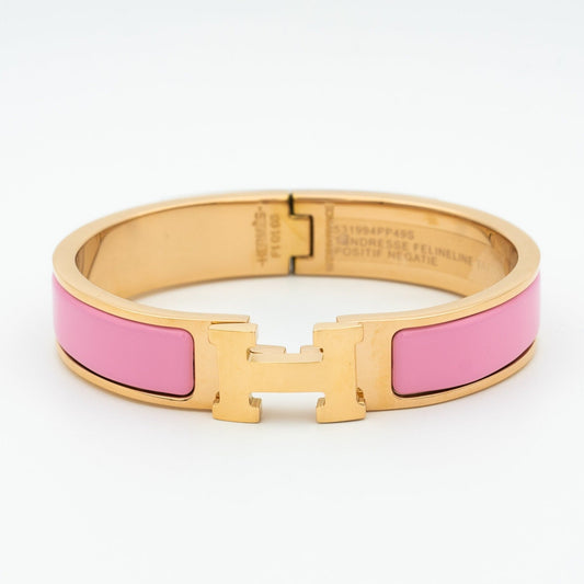 [AuraEcho Jewelry]H PINK BRACELET