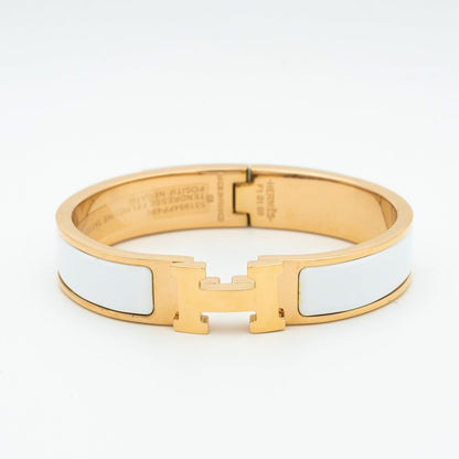[AuraEcho Jewelry]H WHITE BRACELET