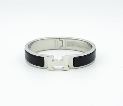 [AuraEcho Jewelry]H BLACK BRACELET