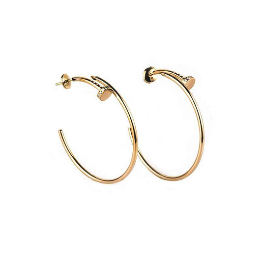[AuraEcho Jewelry]JUSTE EARRINGS GOLD DIAMONDS 1.8MM