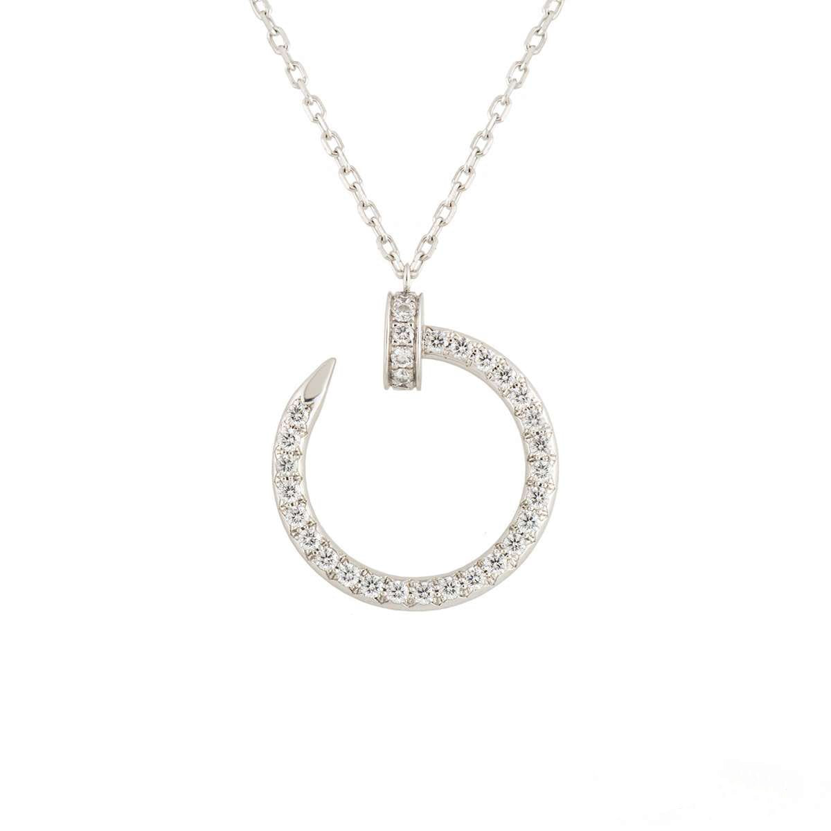 [AuraEcho Jewelry]JUSTE NECKLACE SILVER DIAMONDS