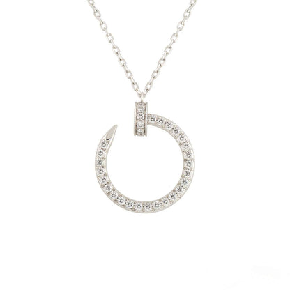 [AuraEcho Jewelry]JUSTE NECKLACE SILVER DIAMONDS