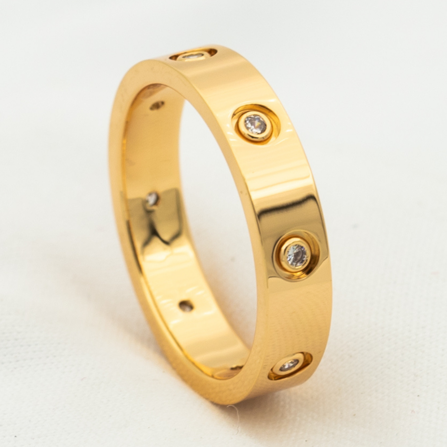 [AuraEcho Jewelry]LOVE RING 3.6MM 8 DIAMONDS