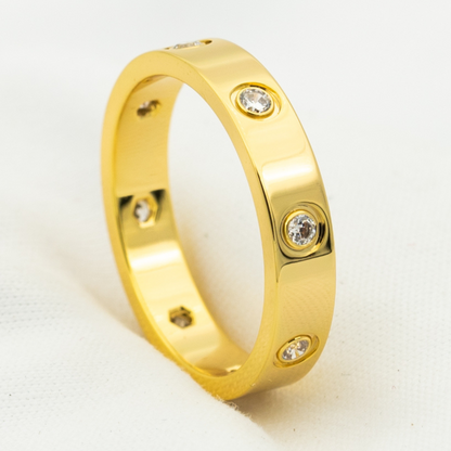 [AuraEcho Jewelry]LOVE RING 3.6MM 8 DIAMONDS