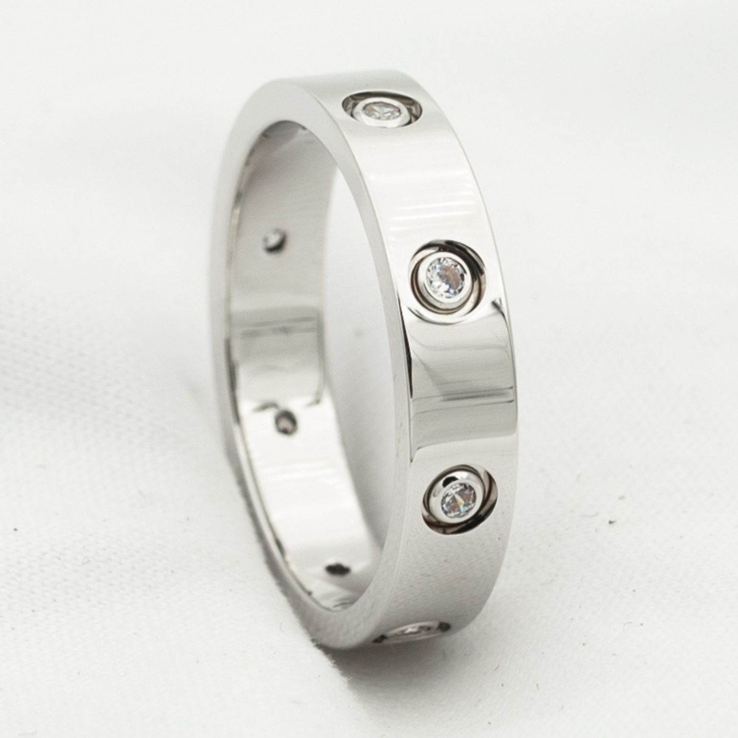 [AuraEcho Jewelry]LOVE RING 3.6MM 8 DIAMONDS