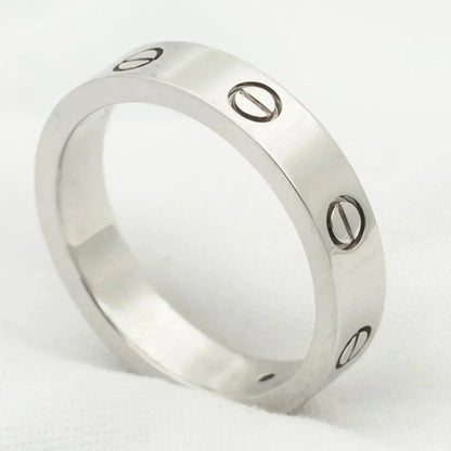 [AuraEcho Jewelry]LOVE RING 4MM 1 DIAMOND SILVER