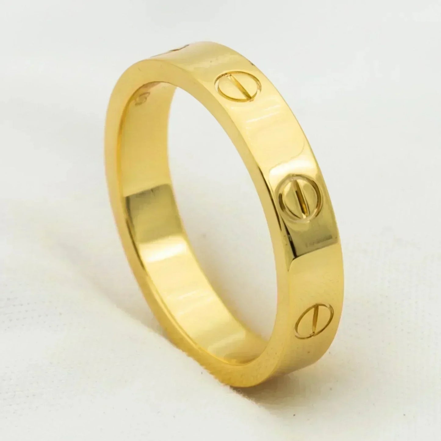 [AuraEcho Jewelry]LOVE RING 4MM 1 DIAMOND GOLD