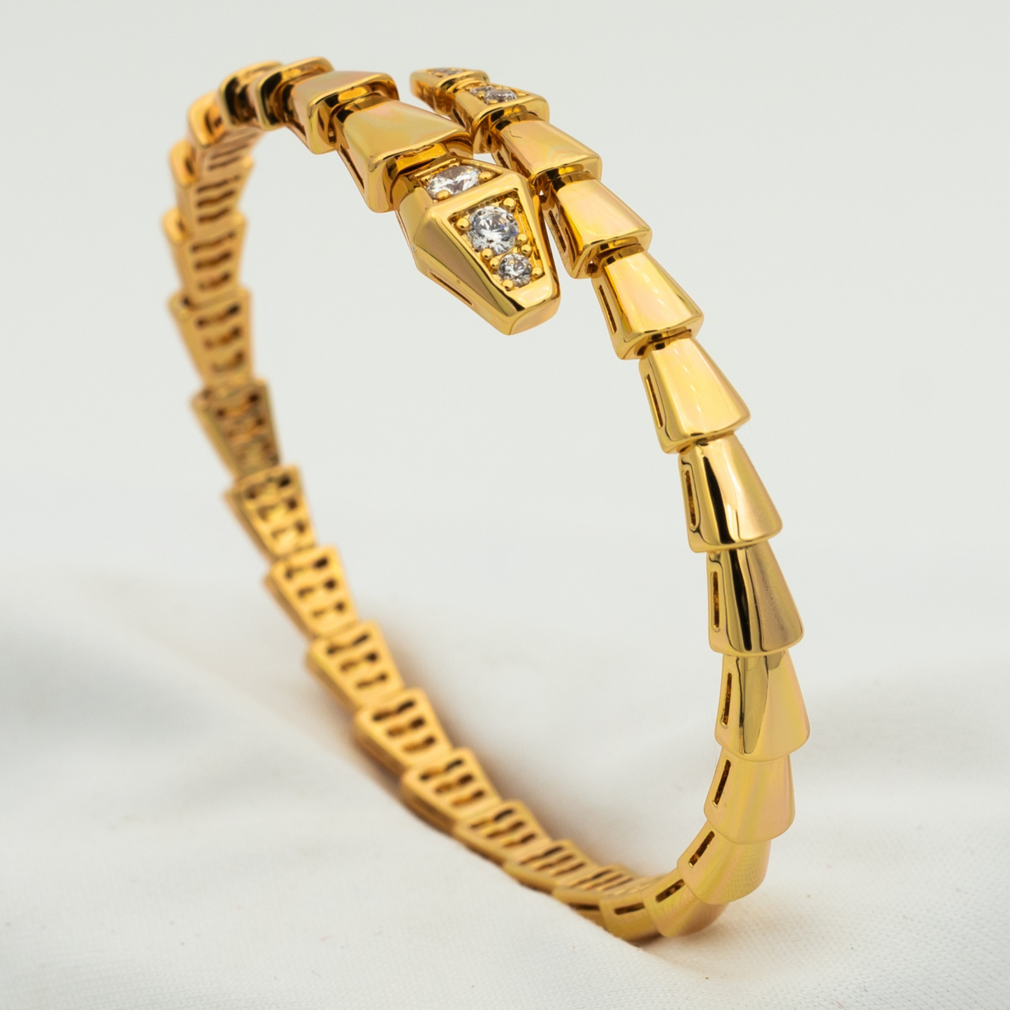 [AuraEcho Jewelry]SERPENTI BRACELET DIAMONDS PINK GOLD