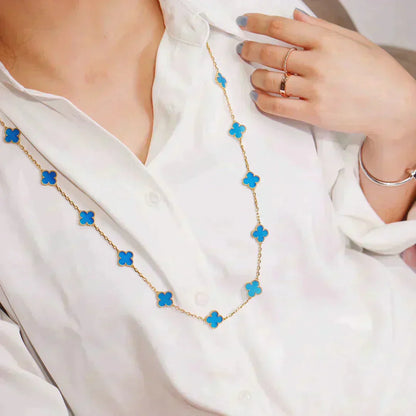 [AuraEcho Jewelry]CLOVER 20 MOTIFS TURQUOISE GOLD