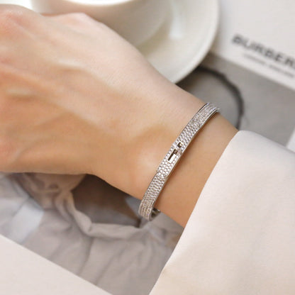 [AuraEcho Jewelry]KELLY BRACELET DIAMOND PAVED