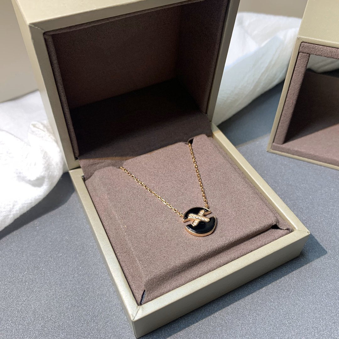 [AuraEcho Jewelry]JEUX DE PINK GOLD DIAMOND NECKLACE