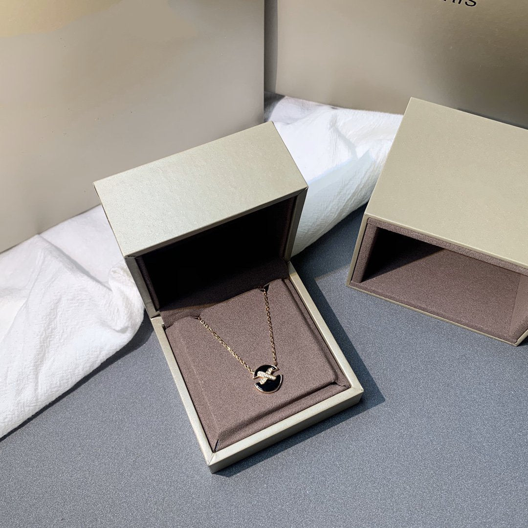 [AuraEcho Jewelry]JEUX DE PINK GOLD DIAMOND NECKLACE