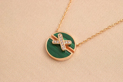 [AuraEcho Jewelry]JEUX DE ROSE GOLD DIAMOND NECKLACE