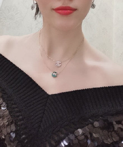[AuraEcho Jewelry]JEUX DE PINK GOLD DIAMOND NECKLACE