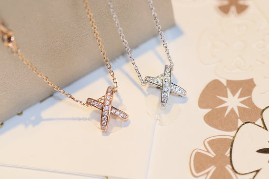 [AuraEcho Jewelry]JEUX DE DIAMOND NECKLACE