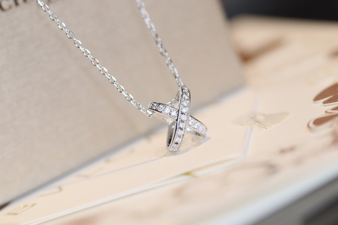 [AuraEcho Jewelry]JEUX DE DIAMOND NECKLACE
