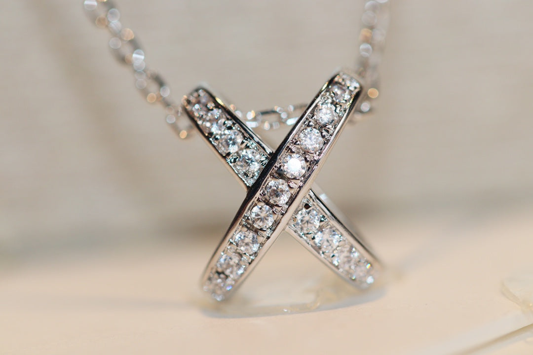 [AuraEcho Jewelry]JEUX DE DIAMOND NECKLACE