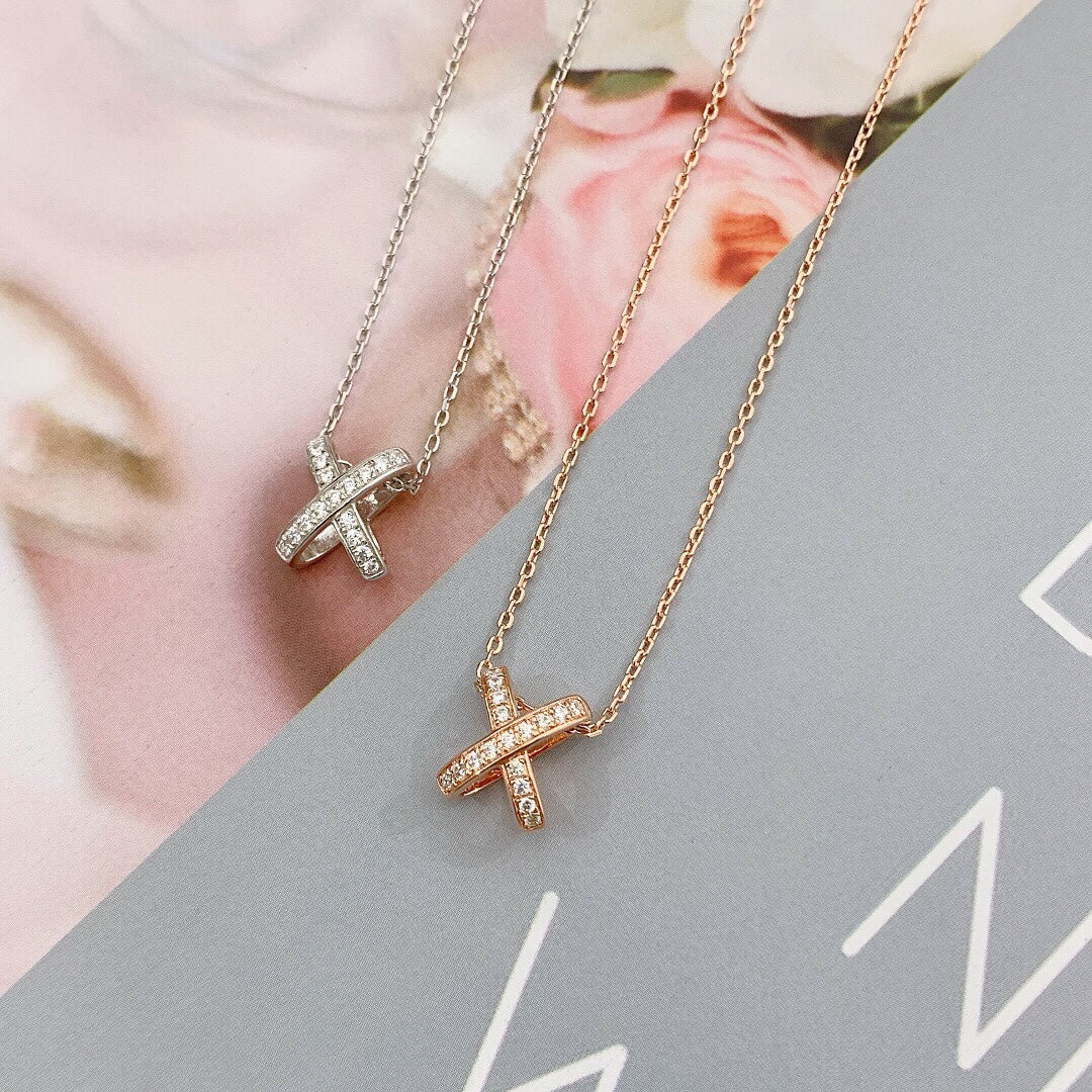 [AuraEcho Jewelry]JEUX DE DIAMOND NECKLACE