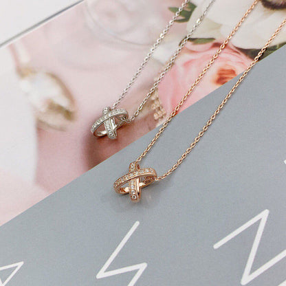 [AuraEcho Jewelry]JEUX DE DIAMOND NECKLACE