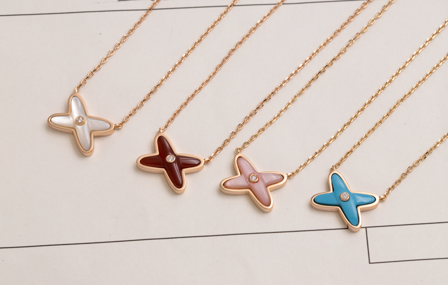 [AuraEcho Jewelry]JEUX DE NECKLACE 1 DIAMOND