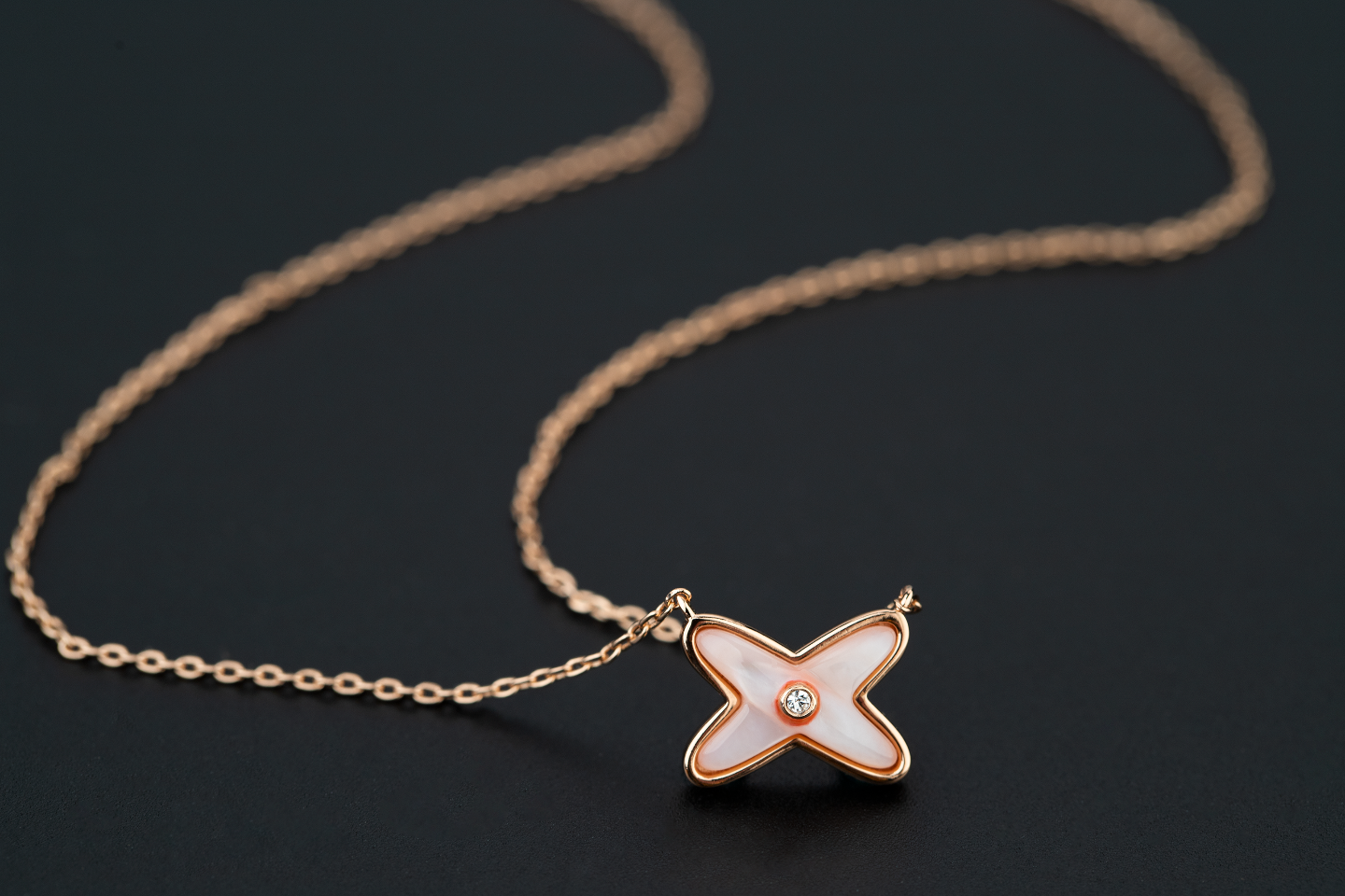 [AuraEcho Jewelry]JEUX DE NECKLACE 1 DIAMOND