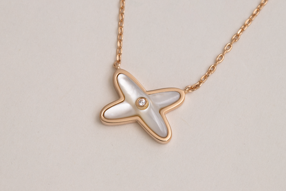 [AuraEcho Jewelry]JEUX DE NECKLACE 1 DIAMOND